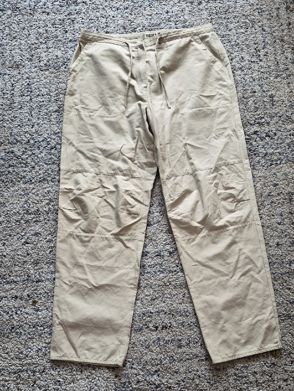 Men's Drawstring Khaki Chinos - Beige